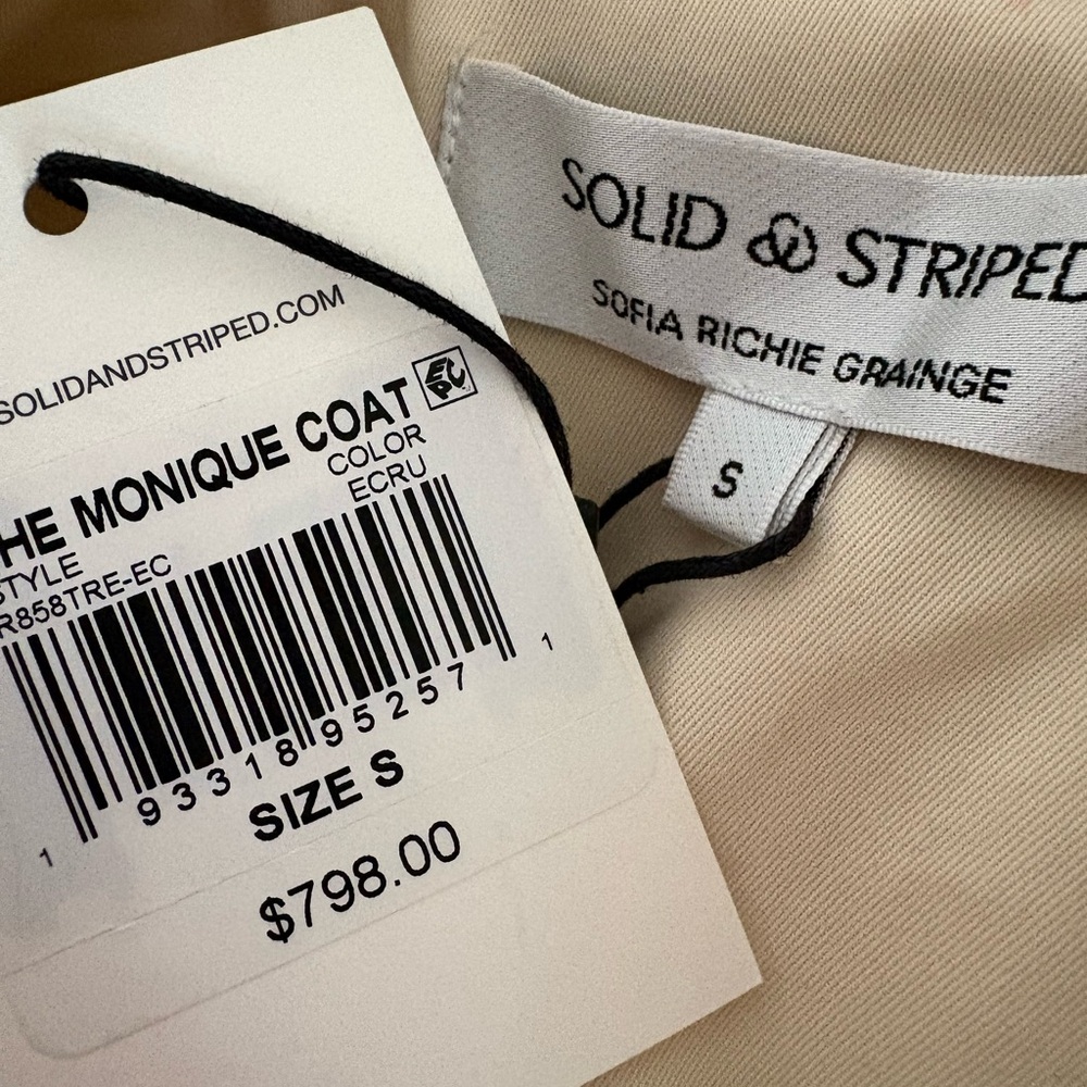 SOLID & STRIPED Cream Jacket NWT - image 14